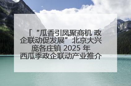 “瓜香引凤聚商机 政企联动促发展”北京大兴庞各庄镇 2025 年西瓜季政企联动产业推介活动圆满举行